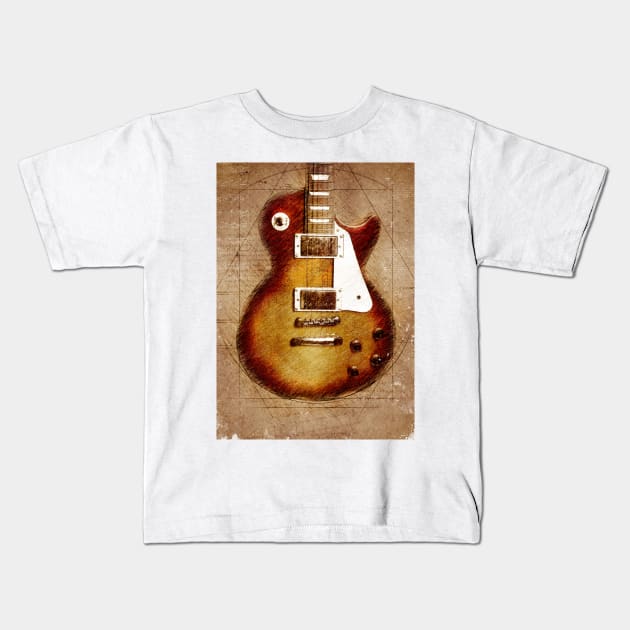 guitar music art #guitar #music Kids T-Shirt by JBJart